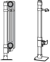 Delta - SK2 - console pied - 510 mm - RAL 9016
